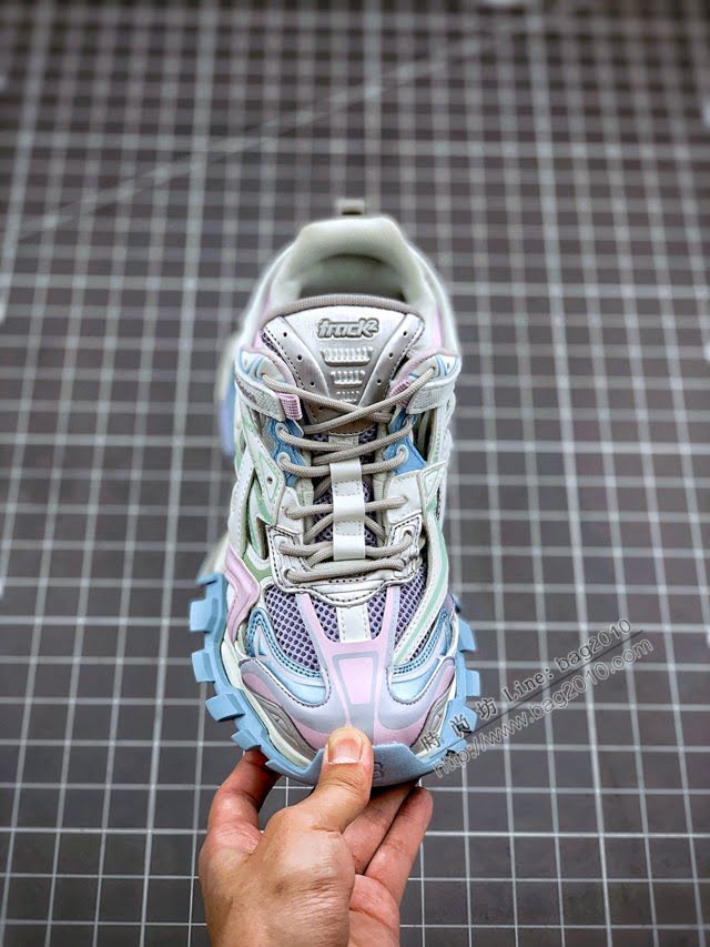 Balenciaga經典款男女鞋 巴黎世家頂級版本新配色Track4.0老爹鞋 Balenciaga情侶款老爹鞋  hdbl1086